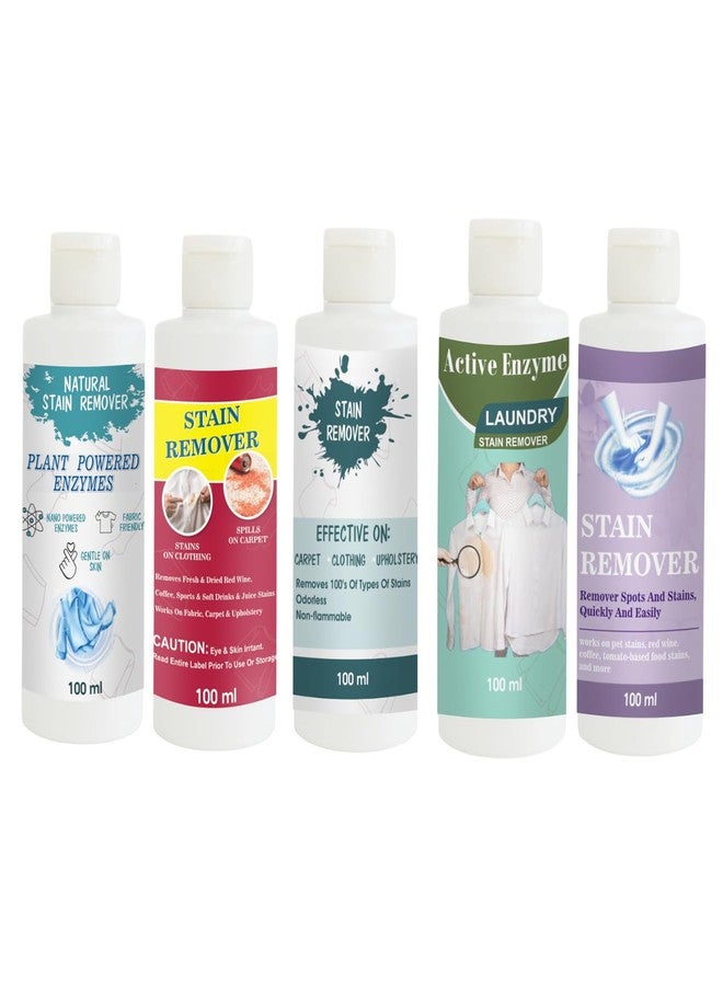 مجموعة مزيلات بقع توفوس، تتضمن مزيل بقع القمصان، الأحمر، السماوي، الفستقي، والبنفسجي | محلول تنظيف متعدد الأسطح للملابس والأقمشة والمفروشات (100 غرام لكل عبوة) - Image 1